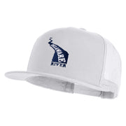 Delaware River Map Embroidered Mesh Trucker Snapback Cap - White OSFM