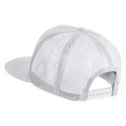 Delaware River Map Embroidered Mesh Trucker Snapback Cap - White OSFM