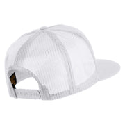 Delaware River Map Embroidered Mesh Trucker Snapback Cap - White OSFM