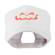 Halloween Jack O Lantern Face Embroidered Cap