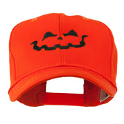 Halloween Jack O Lantern Face Embroidered Cap