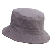 Bird Feather Embroidered Pigment Dyed Bucket Hat - Charcoal OSFM