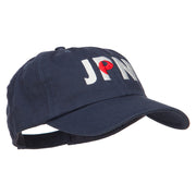 Japan JPN Flag Embroidered Low Profile Cap