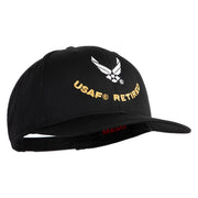 USAF Retired Embroidered Solid Cotton Twill Cap - Black OSFM