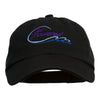 Jet Powered with wave Embroidered Washed Cap