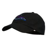 Jet Powered with wave Embroidered Washed Cap