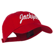 Jackpot Embroidered Washed Cap