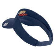 USMC Semper Fi Design Embroidered Cotton Twill Sun Visor - Navy OSFM