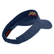 USMC Semper Fi Design Embroidered Cotton Twill Sun Visor - Navy OSFM