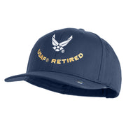 USAF Retired Embroidered Solid Cotton Twill Cap - Navy OSFM