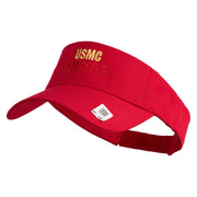 USMC Semper Fi Design Embroidered Cotton Twill Sun Visor - Red OSFM