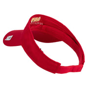 USMC Semper Fi Design Embroidered Cotton Twill Sun Visor - Red OSFM