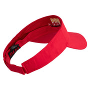 USMC Semper Fi Design Embroidered Cotton Twill Sun Visor - Red OSFM