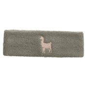 Lama Sihouette Embroidered Head Band (Terry) - Lt-Grey OSFM