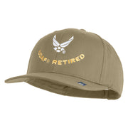 USAF Retired Embroidered Solid Cotton Twill Cap - Khaki OSFM