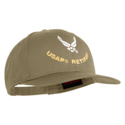 USAF Retired Embroidered Solid Cotton Twill Cap - Khaki OSFM
