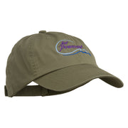 Jet Powered with wave Embroidered Washed Cap