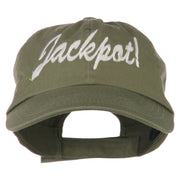 Jackpot Embroidered Washed Cap