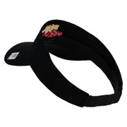 USMC Semper Fi Design Embroidered Cotton Twill Sun Visor - Black OSFM