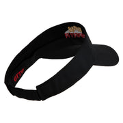 USMC Semper Fi Design Embroidered Cotton Twill Sun Visor - Black OSFM