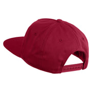Yellowstone National Park Embroidered Cotton Flat Bill Cap - Burgundy OSFM