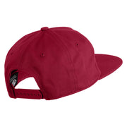Yellowstone National Park Embroidered Cotton Flat Bill Cap - Burgundy OSFM