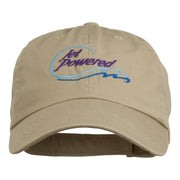 Jet Powered with wave Embroidered Washed Cap