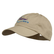 Jet Powered with wave Embroidered Washed Cap