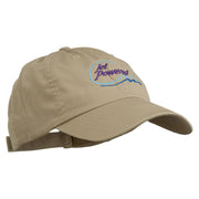 Jet Powered with wave Embroidered Washed Cap