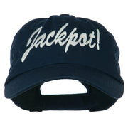 Jackpot Embroidered Washed Cap