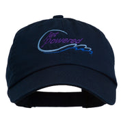 Jet Powered with wave Embroidered Washed Cap