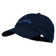 Jet Powered with wave Embroidered Washed Cap