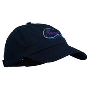 Jet Powered with wave Embroidered Washed Cap