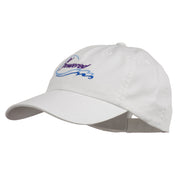 Jet Powered with wave Embroidered Washed Cap