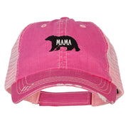 Mama Bear Embroidered Low Profile Cotton Mesh Cap