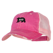 Mama Bear Embroidered Low Profile Cotton Mesh Cap