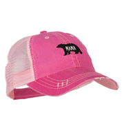 Mama Bear Embroidered Low Profile Cotton Mesh Cap