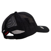 Licensed 17th Airborne Division Veteran Embroidered Solid Cotton Twill Mesh Prostyle Cap - Black OSFM