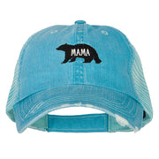 Mama Bear Embroidered Low Profile Cotton Mesh Cap