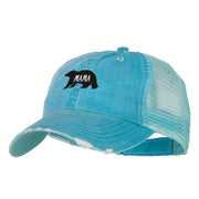 Mama Bear Embroidered Low Profile Cotton Mesh Cap