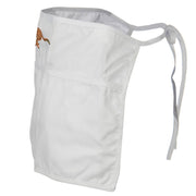 Running Cheetah Embroidered 3 Pockets Chef's Apron - White OSFM