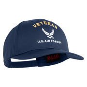 Veteran US Air Force Embroidered Solid Cotton Twill Cap - Navy OSFM