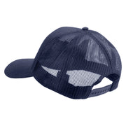 Licensed 17th Airborne Division Veteran Embroidered Solid Cotton Twill Mesh Prostyle Cap - Navy OSFM