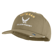Veteran US Air Force Embroidered Solid Cotton Twill Cap - Khaki OSFM
