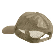 Licensed 17th Airborne Division Veteran Embroidered Solid Cotton Twill Mesh Prostyle Cap - Khaki OSFM