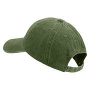 Licensed 1st Special Forces Command Embroidered Washed Solid Pigment Dyed Cotton Twill Brass Buckle Cap - Olive OSFM