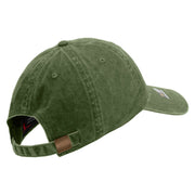Licensed 1st Special Forces Command Embroidered Washed Solid Pigment Dyed Cotton Twill Brass Buckle Cap - Olive OSFM