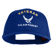 Veteran US Air Force Embroidered Solid Cotton Twill Cap - Royal OSFM