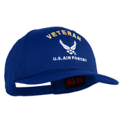Veteran US Air Force Embroidered Solid Cotton Twill Cap - Royal OSFM