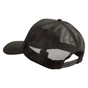 Licensed 17th Airborne Division Veteran Embroidered Solid Cotton Twill Mesh Prostyle Cap - Charcoal OSFM
